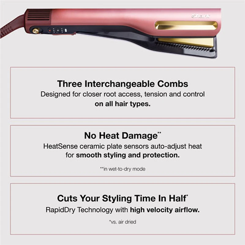 Shark SilkiPro Straight Wet-to-Dry Straightener & Rapid Blow Dryer - Purple