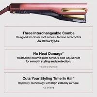Shark SilkiPro Straight Wet-to-Dry Straightener & Rapid Blow Dryer - Purple