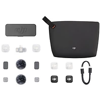 Microphone sans fil Mic Mini 2 de DJI (2 TX + 1 récepteur mobile + étui de chargement)