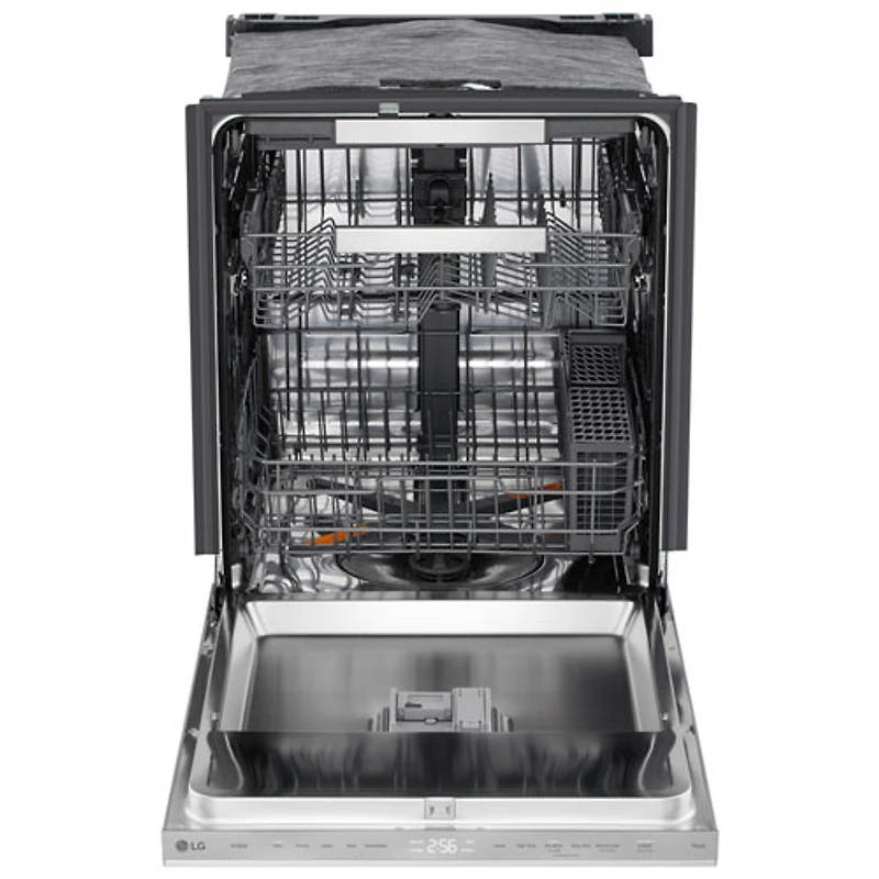 Lave-vaisselle encastrable 24 po 46 dB avec 3e panier de LG (LDNPQ555S) - Acier inoxydable