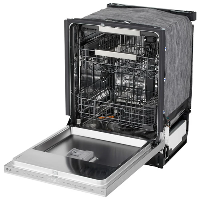 Lave-vaisselle encastrable 24 po 46 dB avec 3e panier de LG (LDNPQ555S) - Acier inoxydable