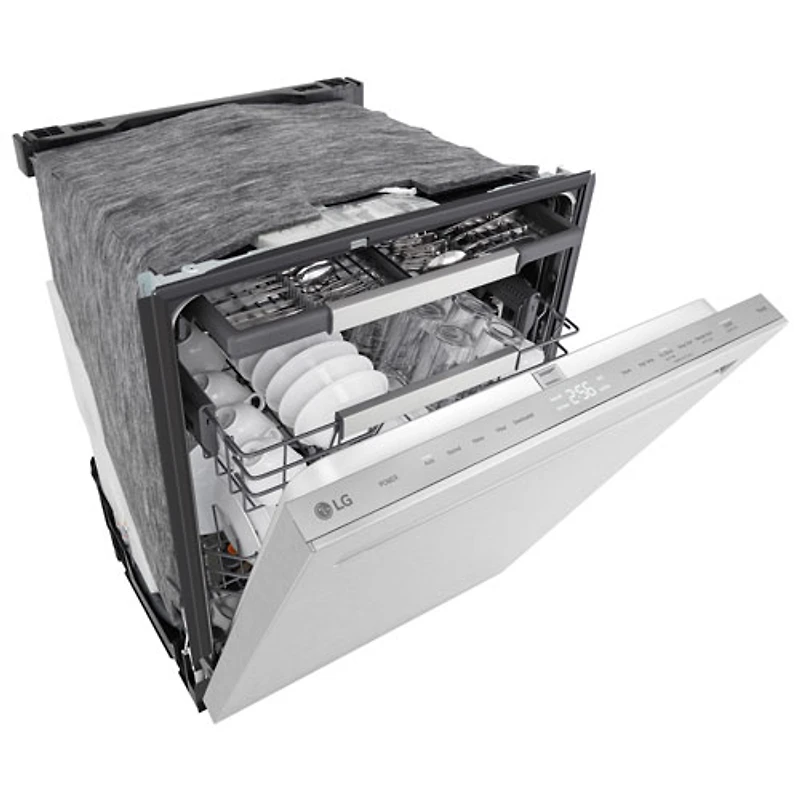 Lave-vaisselle encastrable 24 po 46 dB avec 3e panier de LG (LDNPQ555S) - Acier inoxydable