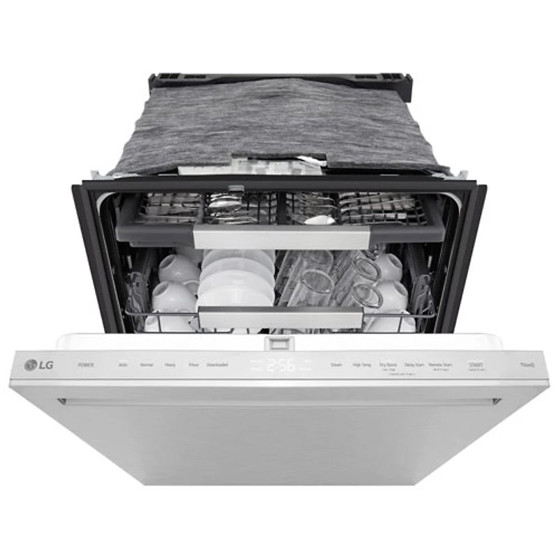 Lave-vaisselle encastrable 24 po 46 dB avec 3e panier de LG (LDNPQ555S) - Acier inoxydable