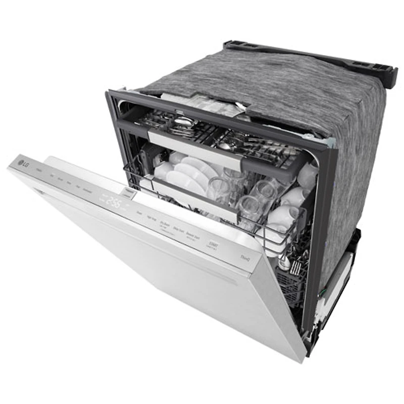 Lave-vaisselle encastrable 24 po 46 dB avec 3e panier de LG (LDNPQ555S) - Acier inoxydable