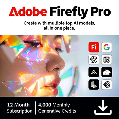 Adobe Firefly Pro - 1 User - 1 Year - Digital Download