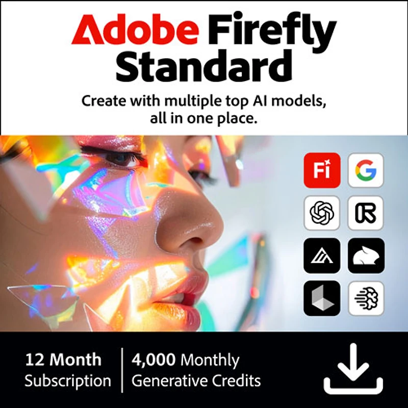 Adobe Firefly Standard - 1 User - 1 Year - Digital Download