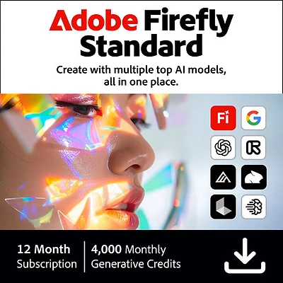 Adobe Firefly Standard - 1 User - 1 Year - Digital Download