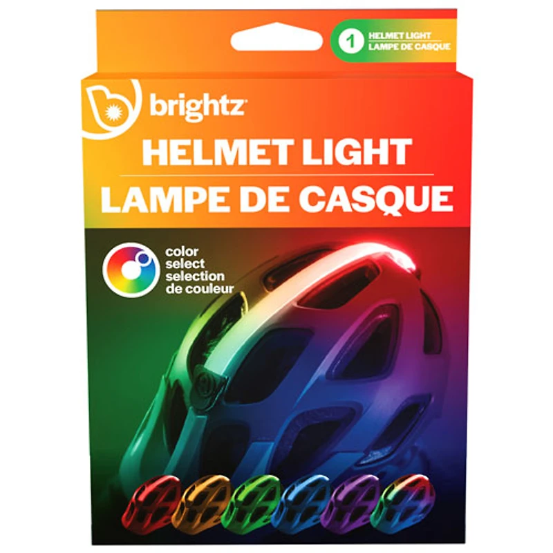Brightz RGB LED Bicycle Helmet Light - Colour Select