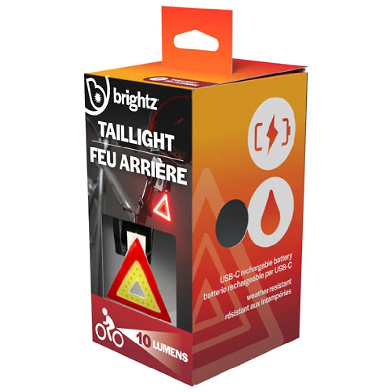 Brightz LED Triangle Bike Taillight (L6142-CA) - Red/Yellow