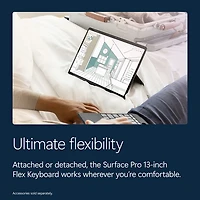 Tablette Microsoft Surface Pro (LCD) de 13 po, PC Copilot+, 512 Go avec Qualcomm Snapdragon X2 Plus/mémoire vive de 16 Go (2026) - Platine - Appareil seulement
