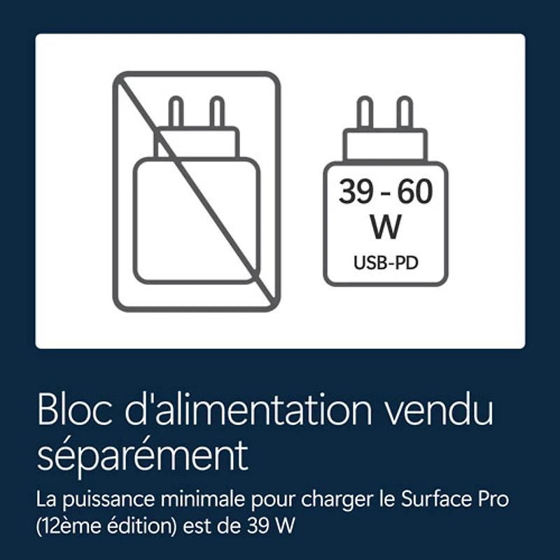 Tablette Microsoft Surface Pro (LCD) de 13 po, PC Copilot+, 512 Go avec Qualcomm Snapdragon X2 Plus/mémoire vive de 16 Go (2026) - Platine - Appareil seulement