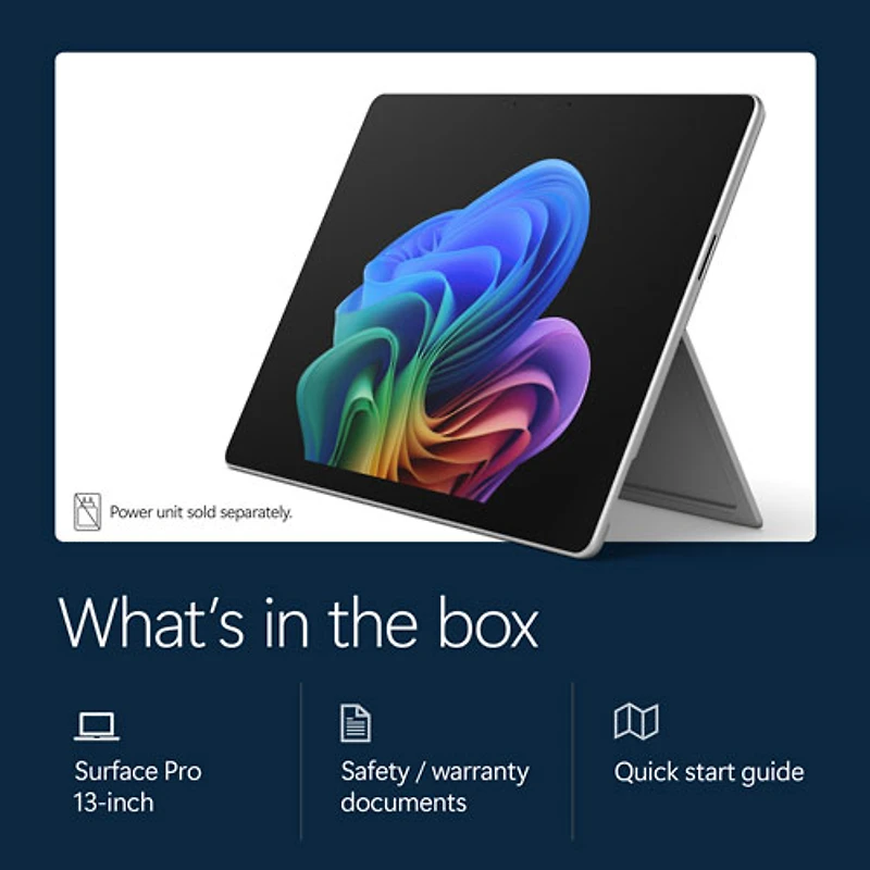 Tablette Microsoft Surface Pro (LCD) de 13 po, PC Copilot+, 512 Go avec Qualcomm Snapdragon X2 Plus/mémoire vive de 16 Go (2026) - Platine - Appareil seulement