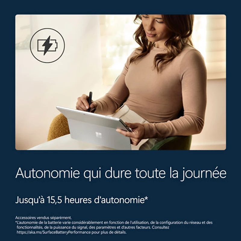 Tablette Microsoft Surface Pro (LCD) de 13 po, PC Copilot+, 512 Go avec Qualcomm Snapdragon X2 Plus/mémoire vive de 16 Go (2026) - Platine - Appareil seulement