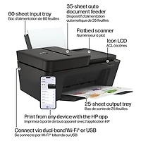 Imprimante à jet d'encre tout-en-un sans fil DeskJet 4352 de HP - Noir