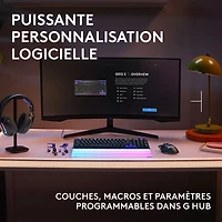 Clavier de jeu mécanique pleine grandeur analogique rétroéclairé à touches linéaires DUAL SWAP TMR G G512 X 98 de Logitech - Anglais