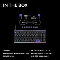 Clavier de jeu mécanique pleine grandeur analogique rétroéclairé à touches linéaires DUAL SWAP TMR G G512 X 98 de Logitech - Anglais