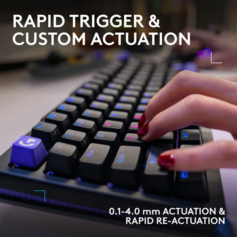 Clavier de jeu mécanique pleine grandeur analogique rétroéclairé à touches linéaires DUAL SWAP TMR G G512 X 98 de Logitech - Anglais