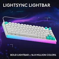 Clavier de jeu mécanique tactile et analogique rétroéclairé DUAL SWAP TMR G G512 X 75 format 75 % de Logitech - Blanc - Anglais