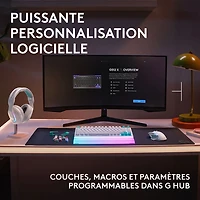 Clavier de jeu mécanique tactile et analogique rétroéclairé DUAL SWAP TMR G G512 X 75 format 75 % de Logitech - Blanc - Anglais