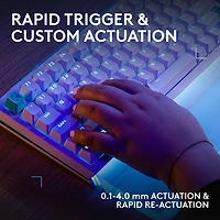 Clavier de jeu mécanique tactile et analogique rétroéclairé DUAL SWAP TMR G G512 X 75 format 75 % de Logitech - Blanc - Anglais