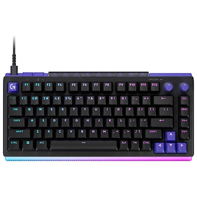 Clavier de jeu mécanique tactile et analogique rétroéclairé DUAL SWAP TMR G G512 X 75 format 75 % de Logitech - Anglais