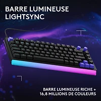 Clavier de jeu mécanique tactile et analogique rétroéclairé DUAL SWAP TMR G G512 X 75 format 75 % de Logitech - Anglais