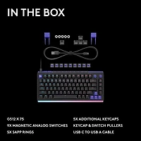 Clavier de jeu mécanique tactile et analogique rétroéclairé DUAL SWAP TMR G G512 X 75 format 75 % de Logitech - Anglais