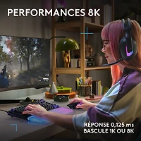 Clavier de jeu mécanique et analogique rétroéclairé à touches linéaires DUAL SWAP TMR G G512 X 75 format 75 % de Logitech - Anglais