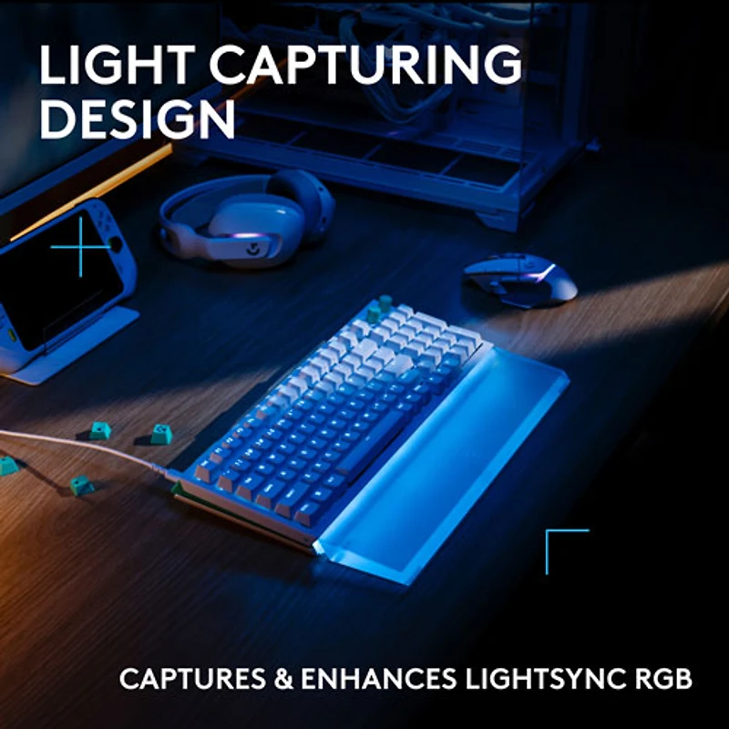 Repose paume amplifiant la barre lumineuse G G512 PRO X LIGHTSYNC de Logitech