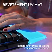 Repose paume amplifiant la barre lumineuse G G512 PRO X LIGHTSYNC de Logitech