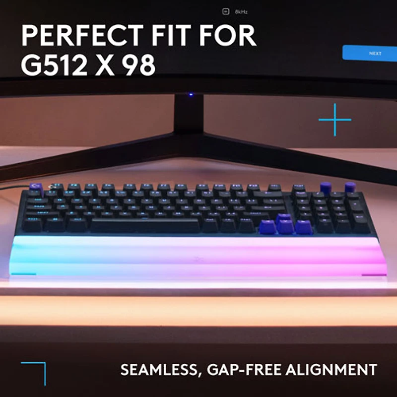 Repose paume amplifiant la barre lumineuse G G512 PRO X LIGHTSYNC de Logitech