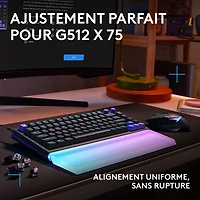 Logitech G G512 X 75 LIGHTSYNC Lightbar-Amplifying Palm Rest - Transparent