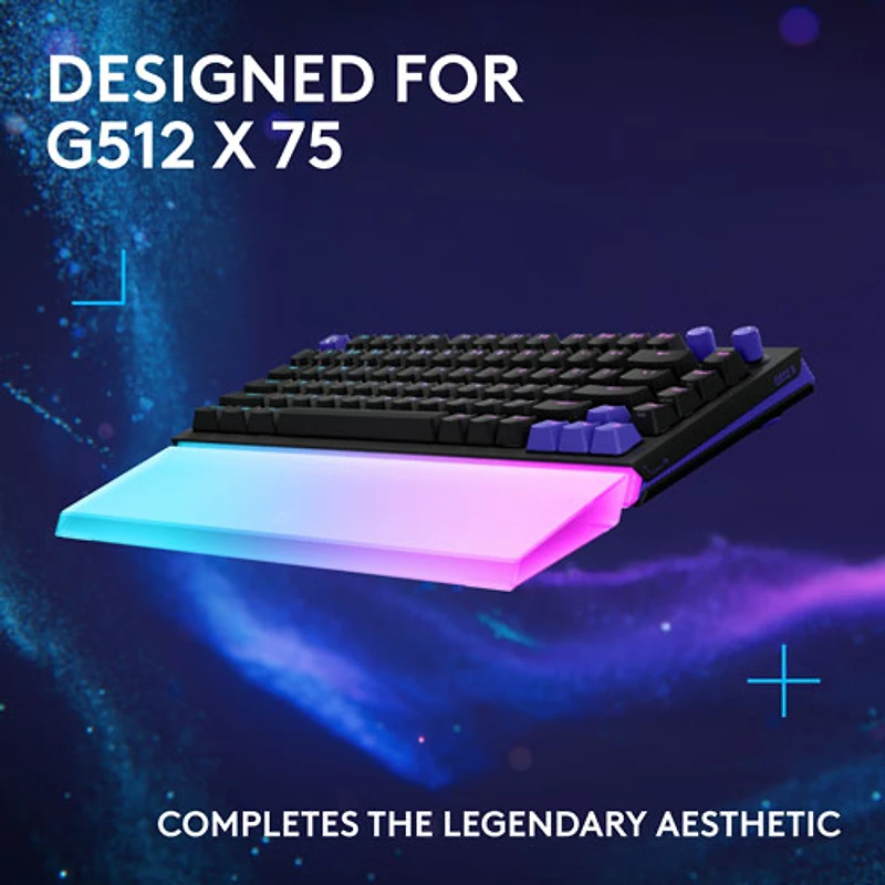 Logitech G G512 X 75 LIGHTSYNC Lightbar-Amplifying Palm Rest - Transparent