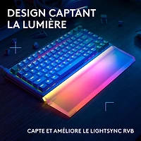 Logitech G G512 X 75 LIGHTSYNC Lightbar-Amplifying Palm Rest - Transparent
