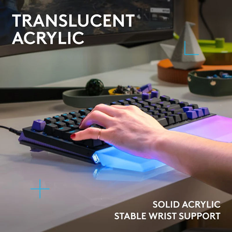 Logitech G G512 X 75 LIGHTSYNC Lightbar-Amplifying Palm Rest - Transparent