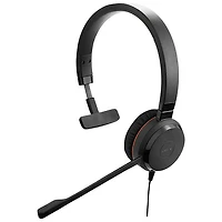 Jabra Evolve 20 On-Ear Wired Headset with Microphone - Black