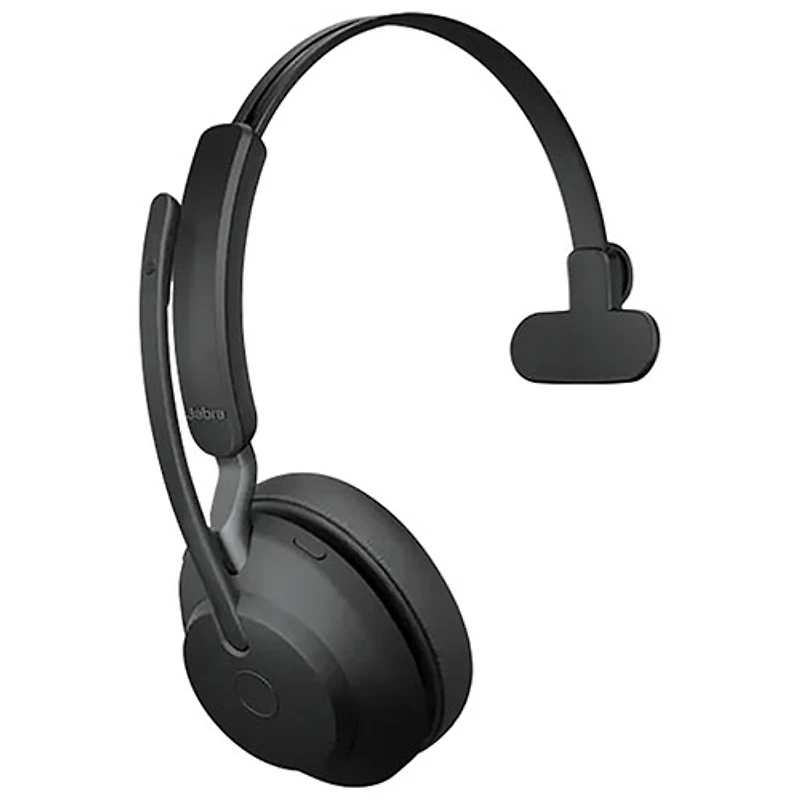 Jabra Evolve2 65 Mono Wireless Headset with Microphone & Desk Stand - Black