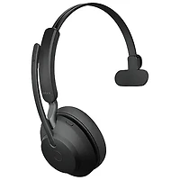 Jabra Evolve2 65 Mono Wireless Headset with Microphone & Desk Stand - Black