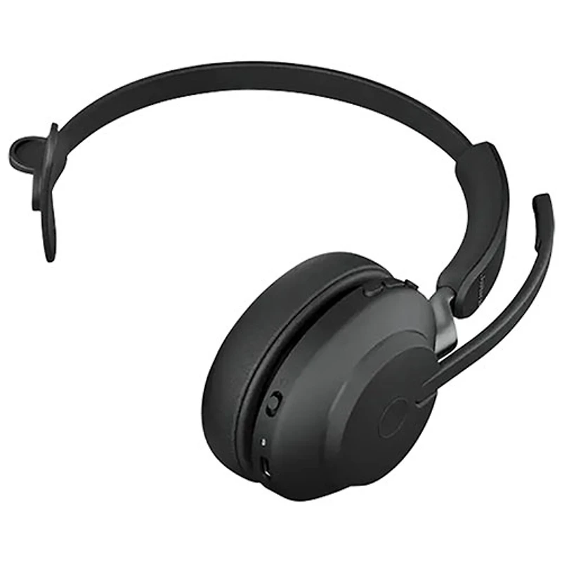 Jabra Evolve2 65 Mono Wireless Headset with Microphone & Desk Stand - Black