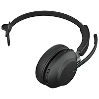Jabra Evolve2 65 Mono Wireless Headset with Microphone & Desk Stand - Black