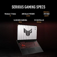 ASUS TUF Gaming A16 16" Gaming Laptop - Jaeger Gray (AMD Ryzen 9 8940HX/16GB RAM/512GB SSD/GeForce RTX 5060/Win11)