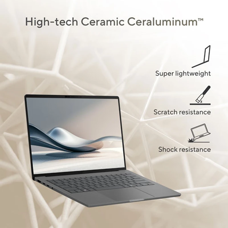 ASUS Zenbook A14 14" Laptop - Iceland Gray (Snapdragon X X1 26 100/16GB RAM/512GB SSD/Windows 11 Home)