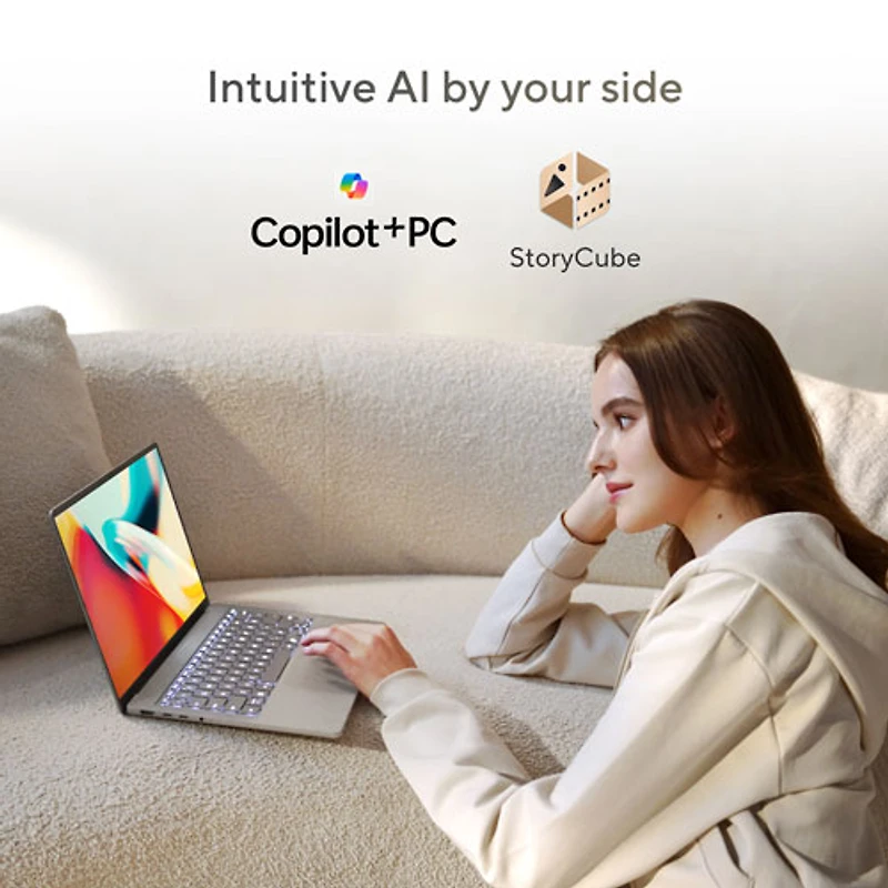 ASUS Zenbook A14 14" Laptop - Iceland Gray (Snapdragon X X1 26 100/16GB RAM/512GB SSD/Windows 11 Home)