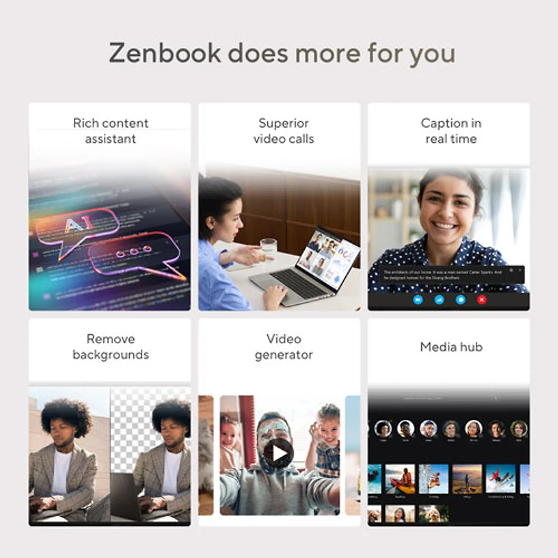 ASUS Zenbook A14 14" Laptop - Iceland Gray (Snapdragon X X1 26 100/16GB RAM/512GB SSD/Windows 11 Home)