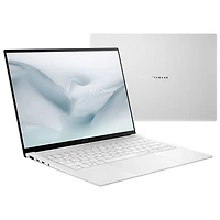 Portable à écran tactile de 14 po Zenbook S14 AI PC d'ASUS - Blanc scandinave (Core Ultra 7 355 d'Intel/RAM 16 Go/SSD 512 Go/Win11)