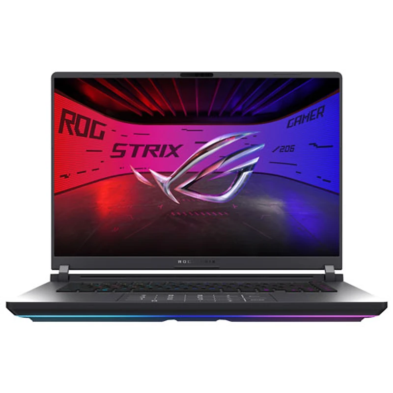 Portable de jeu de 16 po ROG Strix G16 d'ASUS - Gris éclipse (Ryzen 9 8940HX d'AMD/RAM 16 Go/SSD 512 Go/GeForce RTX 5060/Win11)