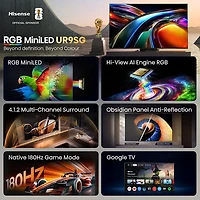 Téléviseur intelligent Google mini-DEL RGB HDR UHD 4K UR9SG de 65 po de Hisense (65UR9SG) - 2026