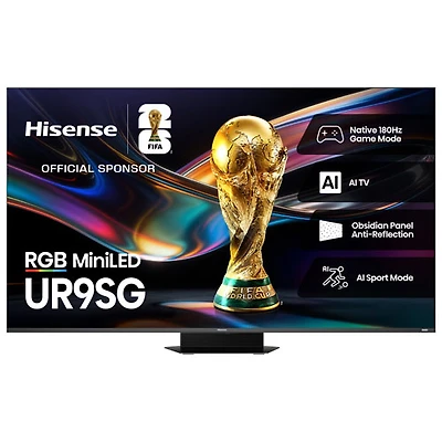 Téléviseur intelligent Google mini-DEL RVB HDR UHD 4K UR9SG de 75 po de Hisense (75UR9SG) - 2026