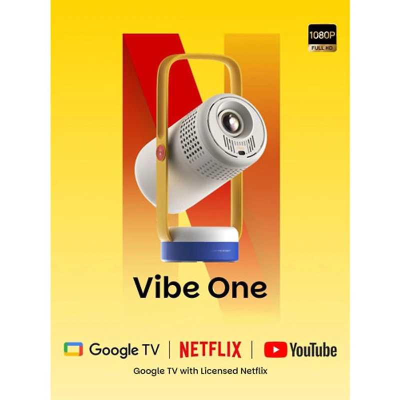 Projecteur de cinéma maison DEL HD 1080p Vibe One de XGIMI (WM03M) - Bleu étincelle