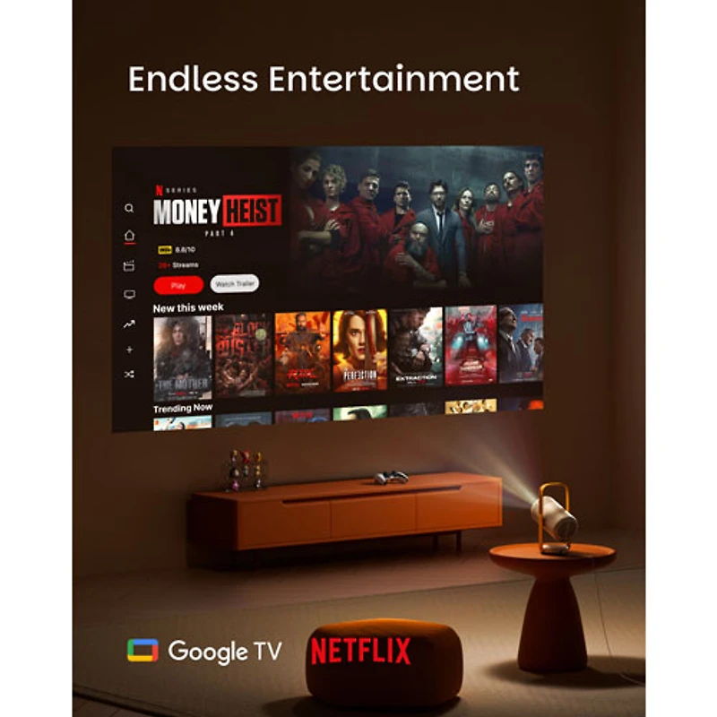 Projecteur de cinéma maison DEL HD 1080p Vibe One de XGIMI (WM03M) - Bleu étincelle